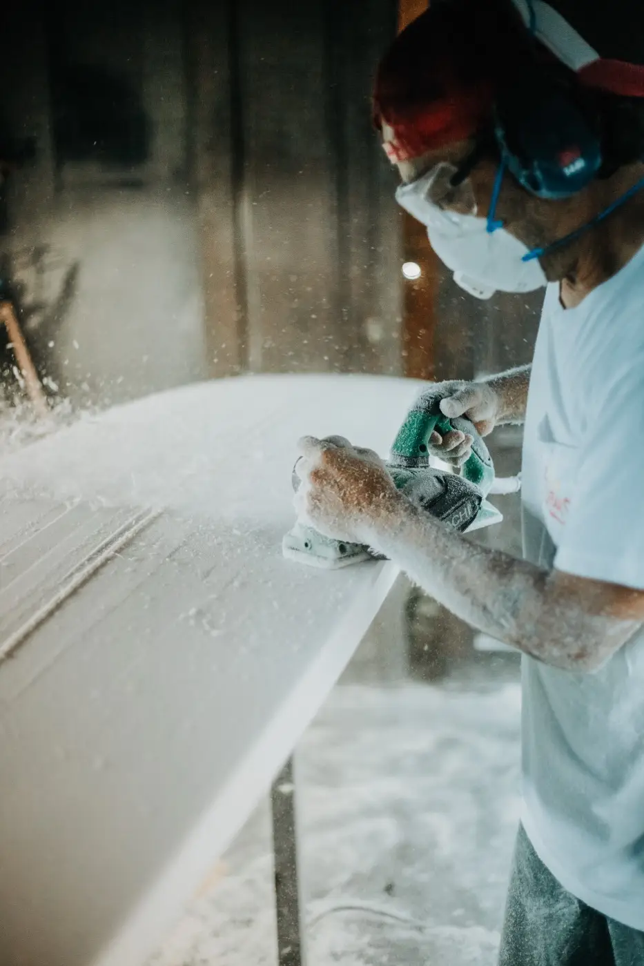 Deus Temple: Deus Temple: Tappy Yoshikawa in the shaping bay